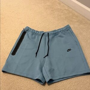 Nike Men’s Sky Blue Athletic Shorts with Black Accents